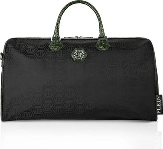 Philipp Plein Nylon Weekend Bag Monogram - Heren - Weekendtassen - Zwart - ONE Size - Nylon - Tassen