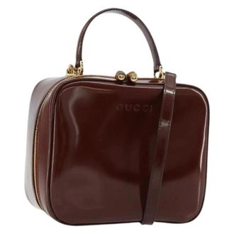 Gucci Pre-owned Handbags, female, Brown, Size: ONE SIZE Pre-owned Vintage Hand Bag