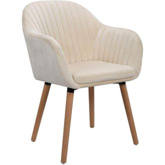 Woltu Sedia da Pranzo Poltroncina per Sala Dattesa Poltrona con Schienale Crema - Woltu