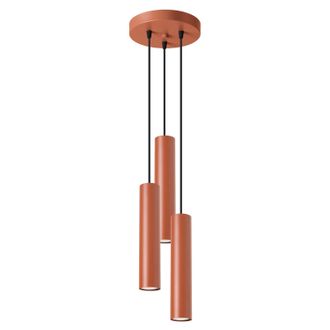 OEM L&aacute;mpara Colgante Bellix 3 Gu10 Color Rojo Ocre Lumilo 14.399.92