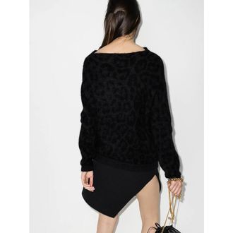 Valentino Garavani Off-Shoulder Leopard Knit Jumper