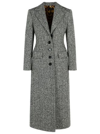 Dolce & Gabbana Two-Tone Virgin Wool Coat