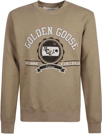 Golden Goose Sweatshirts, male, Beige, L, Golden Goose Jumpers Beige