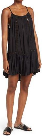 Boho Me Tonal Lace Scoop Neck Dress in Black at Nordstrom Rack, Size X-Large