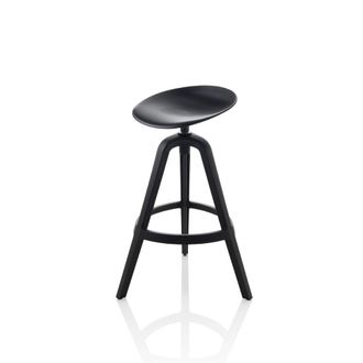 Aquadesign Set de 2 taburetes interior/exterior de polipropileno negro