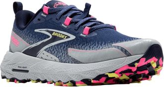 Brooks Womens Cascadia 18 Running Shoes In Oceana/pearl Blue/pink