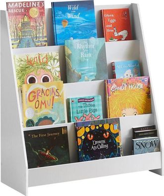 SoBuy Sobuy - Librer&iacute;a Infantil Para Ni&ntilde;os Estanter&iacute;a Para Juguetes Para Ni&ntilde;os Con 4 Compartimentos Abiertos 80 X 30 X 88 Cm Kmb32-hg Es