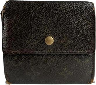 Louis Vuitton Pre-owned Wallet - unisex - Vintage Accessoires - Bruin - ONE Size - Leer - Vintage