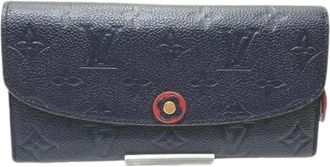 Louis Vuitton Pre-owned Wallets, female, Black, Size: ONE SIZE Pre-owned Portefeuille Emilie Monogram Empreinte Long Wallet