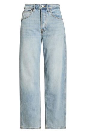 Good American High Waist Ankle Barrel Jeans in Indigo1351 at Nordstrom, Size 00