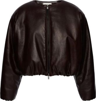 Magda Butrym Bomber con maniche a palloncino - Marrone