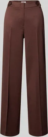 More & More Wide Fit Stoffhose mit Viskose-Anteil in Dunkelbraun, Gr&ouml;&szlig;e 34