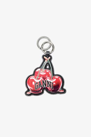 Ganni Black Joy Cherry Keyring