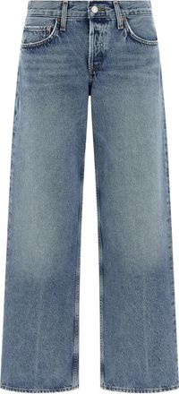 A Gold E Low Rise Loose Jeans - Dames - Loose Fit Jeans - Blauw - W28 - Katoen - Jeans
