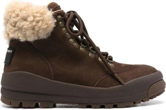 Polo Ralph Lauren Hoge Veterschoenen - Dames - Winterlaarzen - Bruin - 37 EU - Leer - Schoenen