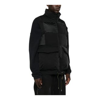 sacai Heren, Jassen, Zwart, Maat: L Suède