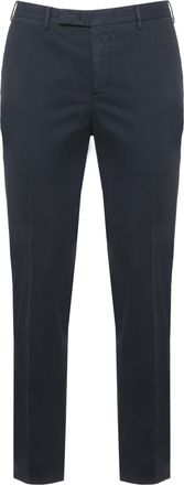 Pantaloni Torino Blue Tailored Cotton Straight-Leg Pants