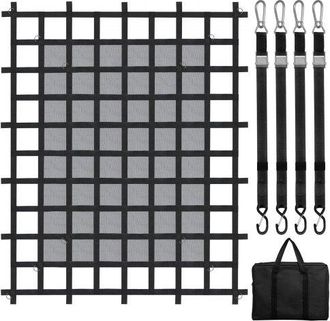 OEM Red De Carga De 1830 X 1450 Mm Red De Carga Resistente De Carga De 680 Kg, 4 Correas Ajustables Con Mosquetones Y Ganchos En Forma De S, Red De Transp