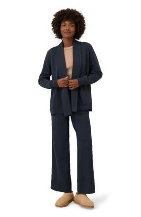 Pact Airplane Short Drape Cardigan in Midnight Blue at Nordstrom, Size Small