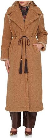 Avec Les Filles Oversized Belted Coat Womens Coat Camel : XL, Polyester