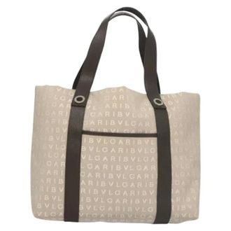 Bulgari Pre-owned borse a mano di tela - - Pre-owned - Donna - Beige - ONE SIZE