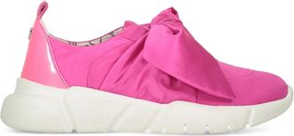 Moschino bow-detail slip-on sneakers - women - Polyester/Fabric/Calf Leather/Rubber - 38 - Pink