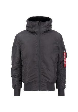 Alpha Industries Bomberjacke ALPHA INDUSTRIES MA-1 Hooded, Herren, Gr. M, grau (vintage grau), Obermaterial: 100% Nylon, Futter: 100% Nylon, Kapuzenfutter: 100% Polyes