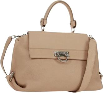 Ferragamo Pre-owned Handbags, female, Beige, Size: ONE SIZE Pre-owned Handbag