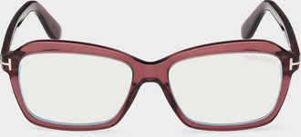 Tom Ford 54MM Blue Block Rectangular Eyeglasses