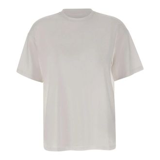 Liu Jo Sheer Back Ribbed Crew Neck T-Shirt - female - Liu Jo - T-Shirts - White - XL - Tops