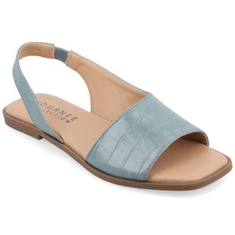 Journee Collection Women & apos;s Brinsley Medium and Wide Width Flat Sandals