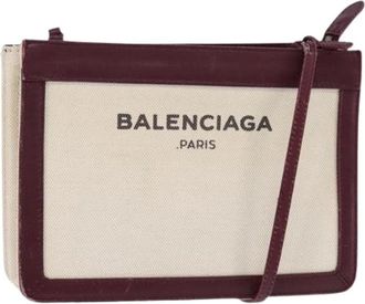 Balenciaga Pre-owned Cross Body Bags, female, White, Size: ONE SIZE Pre-owned Vintage Canvas Cross Body Bag