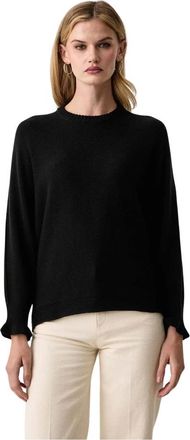 Twinset Jersey de punto con cuello redondo - Knitwear - Mujer - Negro - XL