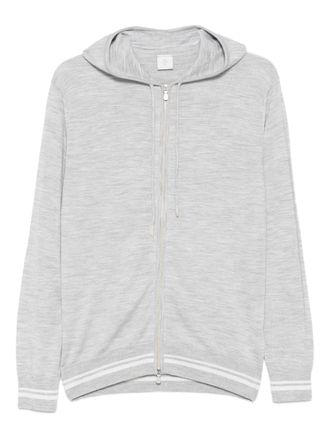 Eleventy hooded zip-up sweater - Grey