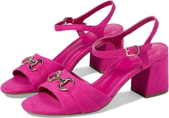 Anne Klein Rem Sandals Womens Fuschia Ankle Strap Block Heel HTAT897