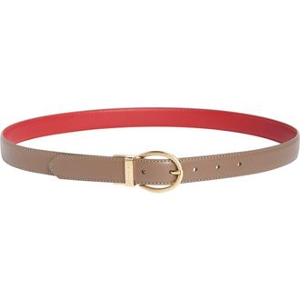 Ted Baker Reversible Leather Belt in Camel/Red at Nordstrom Rack, Size X-Large