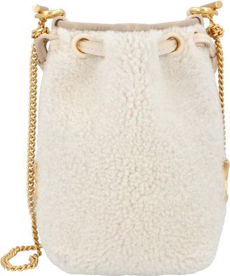 Chlo&eacute; Beige Lambskin Marcie Micro Bucket Bag, Never Carried (Authentic Pre-Loved)
