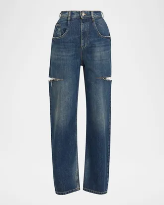 Maison Margiela Slash Slit Barrel-Leg Jeans