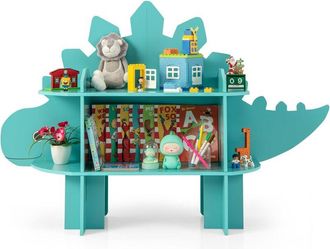 Costway Costway - Estanter&iacute;a Infantil, Estanter&iacute;a Madera Para Ni&ntilde;os, Juguetero Pared Con Estantes De Almacenamiento Abiertos, Sistema Antivuelco,librer&iacute;a Infa