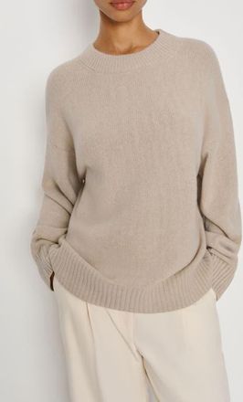 Reformation Cove Oversize Crewneck Cashmere Blend Sweater in Wheat at Nordstrom, Size X-Large