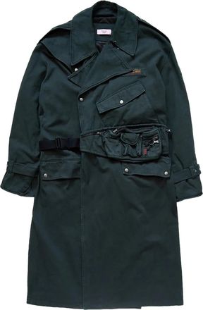 Martine Rose Trench con dettaglio marsupio - Verde