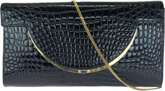 Bally Leather Clutch Bag Shoulder Bag (Pre-Owned)