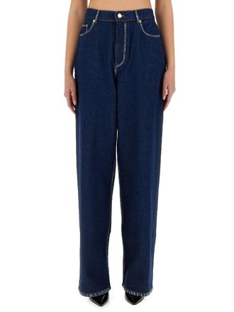 Nina Ricci Wide-Cut Denim Jeans - Denim