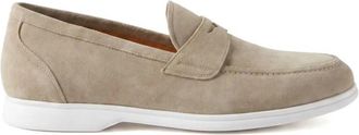 Kiton Mocassino Kalfsleer - Heren - Loafers - Beige - 43 EU - Leer - Schoenen
