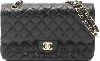 Chanel 2017-2018 Matelassé quilted double flap chain shoulder bag - Black