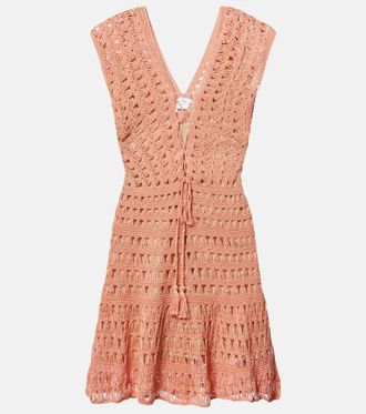Anna Kosturova Jennifer crochet cotton minidress