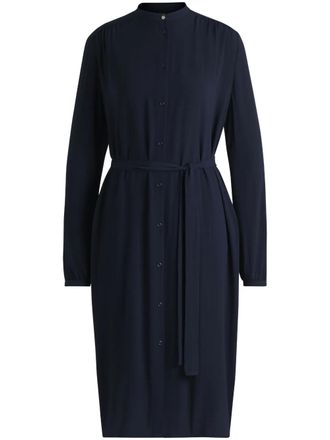 BOSS Midi-jurk met ceintuur - Blauw