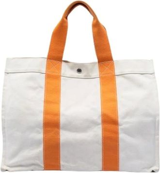Herm&egrave;s Pre-owned Tote Bags, female, White, Size: ONE SIZE Pre-owned Bora Bora Tote Bag