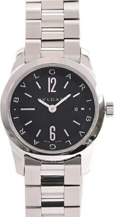Bulgari Pre-owned Watches, female, Black, Size: ONE SIZE Pre-owned Solo Tempo Quartz Watch St30S