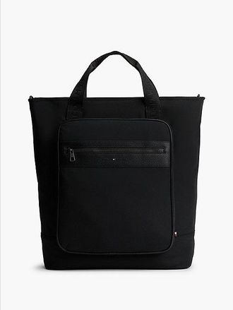 Tommy Hilfiger Logo Mixed Texture Tote Bag